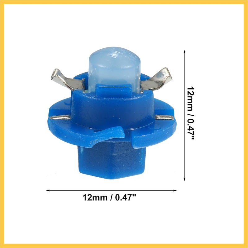 REPAIROCK 10pcs DC 12V T5 B8.4D LED Dashboard Light Blue for Car Internal Auto Replacement Parts - Image 3